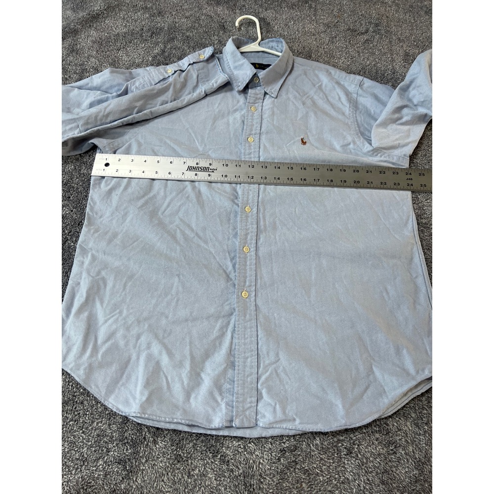 Ralph Lauren Mens XL Light Blue Oxford Button Down Long Sleeve Pony Logo Shirt - Picture 7 of 12